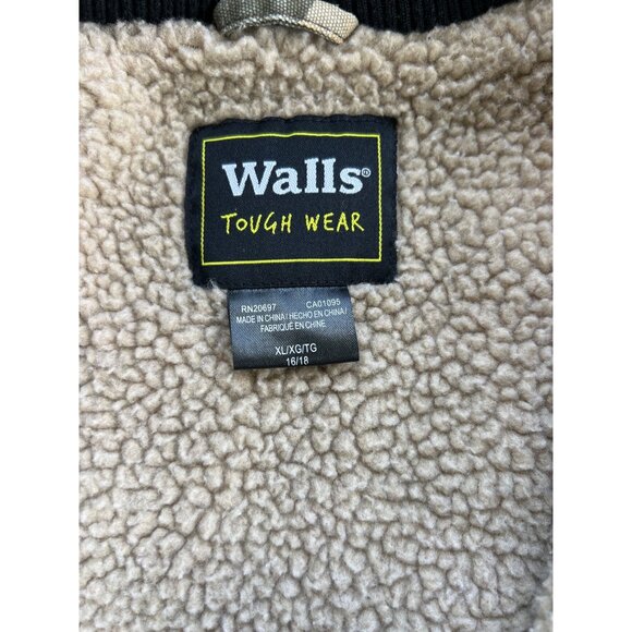 Walls Hooded Camo Jacket XL 16/18 Sherpa Lined R3 - Picture 3 of 5